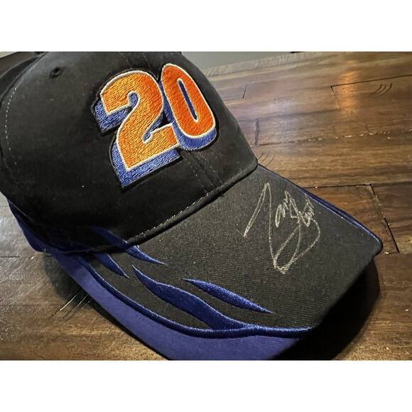 Tony Stewart Autographed Hat Cap Black Blue #20 Racing Nascar - Picture 4 of 7